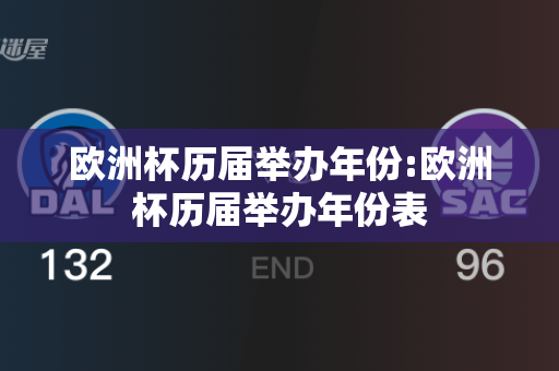 欧洲杯历届举办年份:欧洲杯历届举办年份表